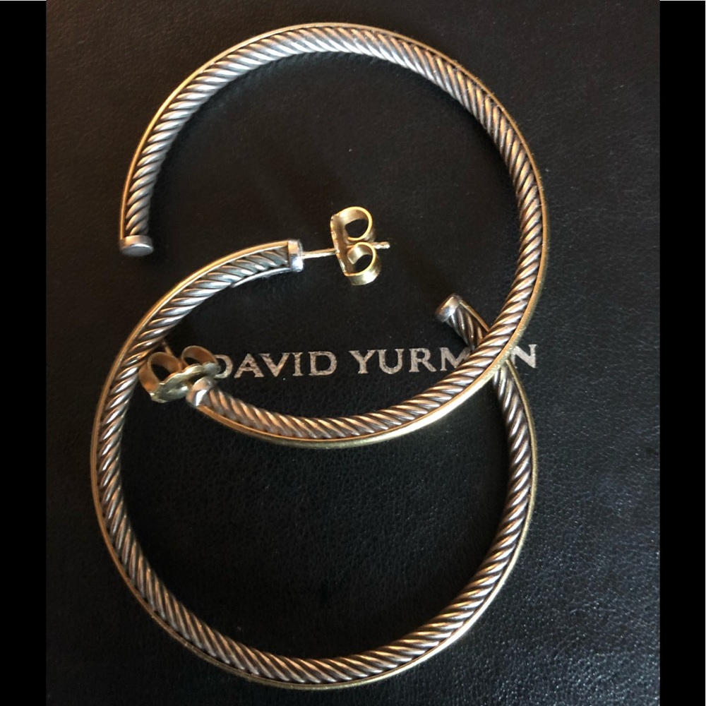 David Yurman 2 inch hoops